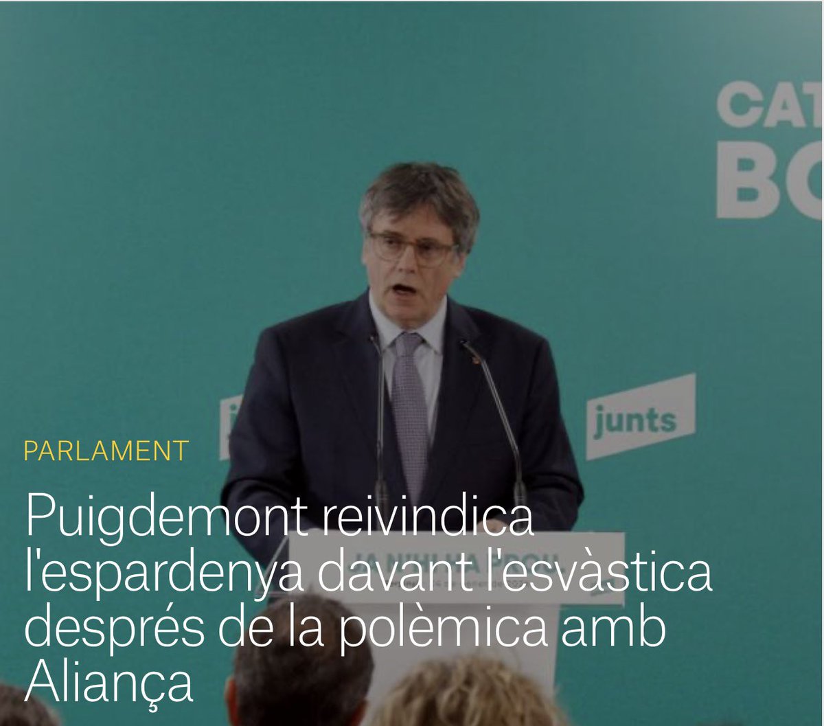 RosaMSoberana's tweet photo. Llegeixo la premsa d’aquest matí. Aznar i Puigdemont preocupats per l’ascens d’Aliança Catalana. Ho estem fent bé. 💙💪 #SalvemCatalunya https://t.co/qfXCJRbDCg