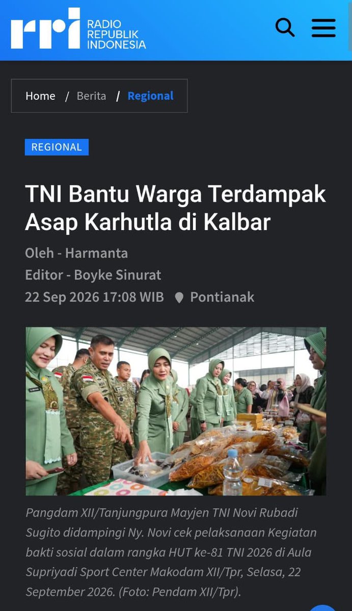 RendryIyas's tweet photo. Apa yang dijalankan TNI bukan hanya simbol belaka, melainkan tindakan nyata yg menyentuh kehidupan sehari-hari rakyat jelata.

Nyata Langsung Dirasakan https://t.co/5c8tAafyYF