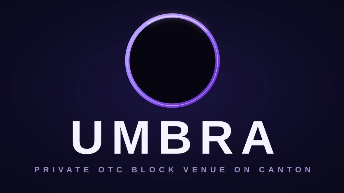 UmbraOnCanton's tweet photo. Large trades have a visibility problem.

They show the whole order publicly and the market gets to react before the trade is done.

For institutions moving size, privacy is not decoration. It is part of market structure. Which is why we're building Umbra https://t.co/PCedEJ8Wp5