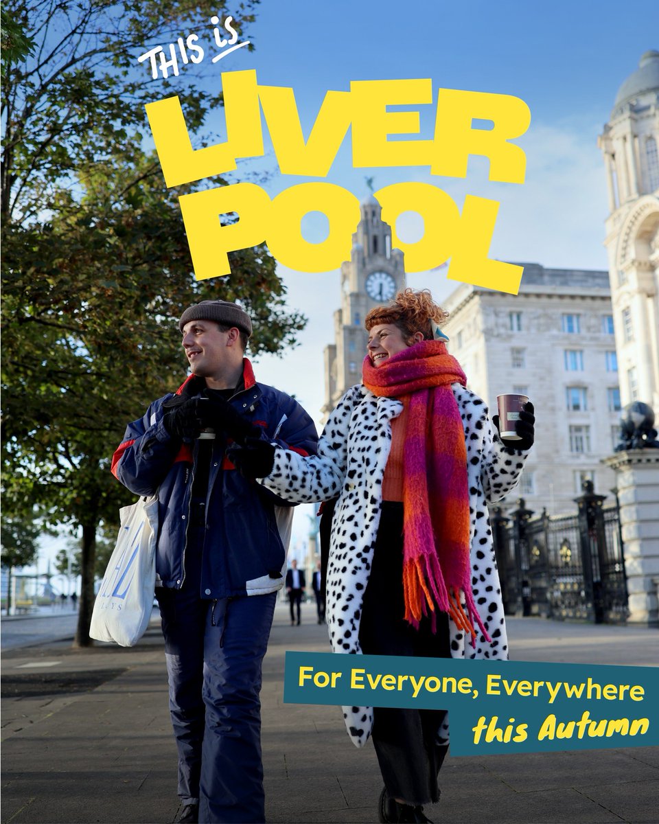 VisitLiverpool's tweet photo. Autumn has officially arrived in Liverpool! 🍂 

Think crisp waterfront walks, cosy coffee stops, cultural days out and sunsets over the coast ✨

Whether you're planning a city mini-break or a day trip, now's the perfect time to discover Liverpool 🧡 

➡️ https://t.co/MTeotHQfI7 https://t.co/oNOO31VQ13