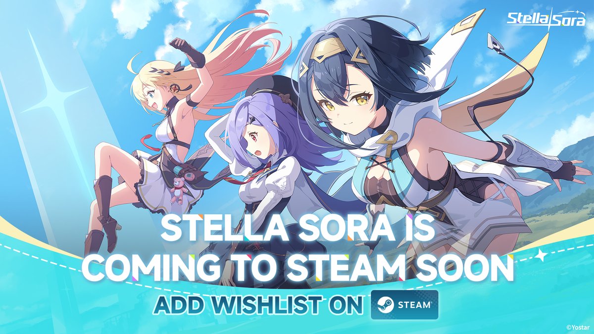StellaSoraEN's tweet photo. Dear Tyrant,

Stella Sora is coming to Steam and the Store Page is live! Wishlist us on Steam now👇
https://t.co/CEWjpAYAa4

Thank you for your continuous support and see you on Steam soon!

#StellaSora #Yostar https://t.co/zPcpoopSca