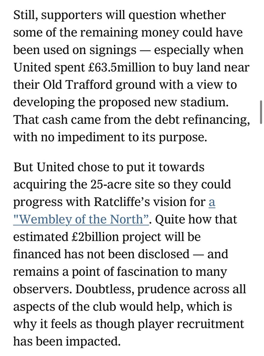 FrankEra_'s tweet photo. So the potential new stadium is already affecting our ability to spend on new players??? https://t.co/RlQDFPq7Tk