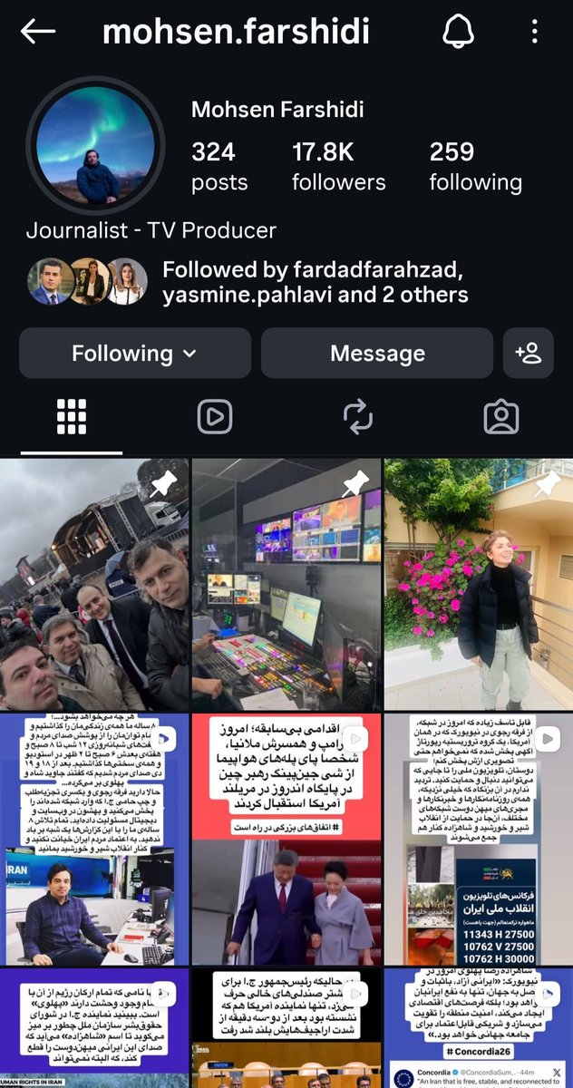 BathoryKa1's tweet photo. @BlueCactus87 @Ario1401 @IranIntl اکانت اینستاش دیشب گذاشت https://t.co/O7vN64amRP