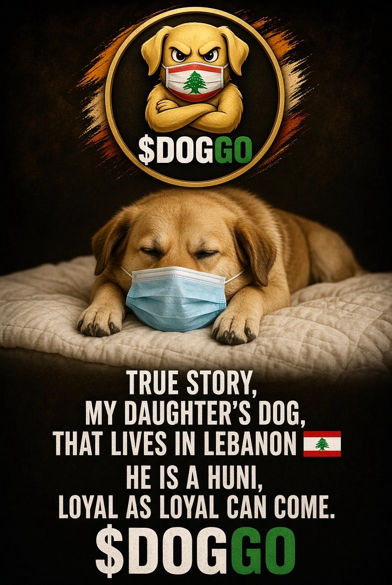 Doggof9's tweet photo. 3/ 🪡
The flip is real.

$DOGGO is the alpha.

Loyalty unmatched.

$DOGGO 

TRUE STORY,
MY DAUGHTER'S DOG, THAT LIVES IN LEBANON,
HE IS A HUNI,
LOYAL AS LOYAL CAN COME.

$DOGGO 

https://t.co/fYwgoOufkK https://t.co/z4UpOiLvE8