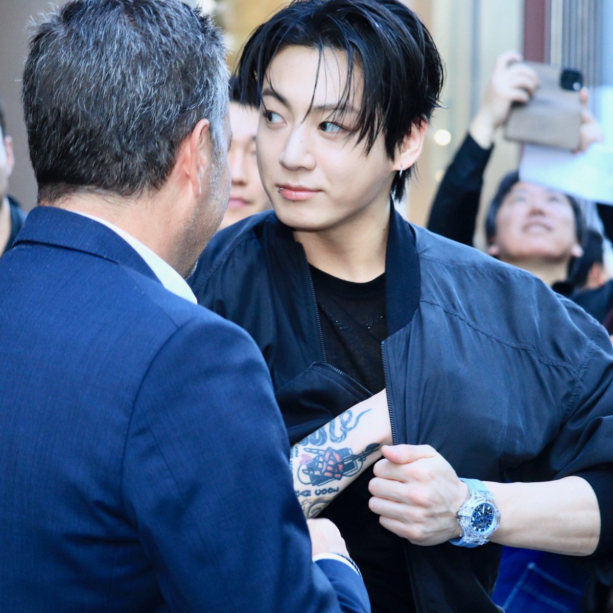 dreamjeons's tweet photo. jungkook at the hublot event ♡ https://t.co/UJHHc3XuQb