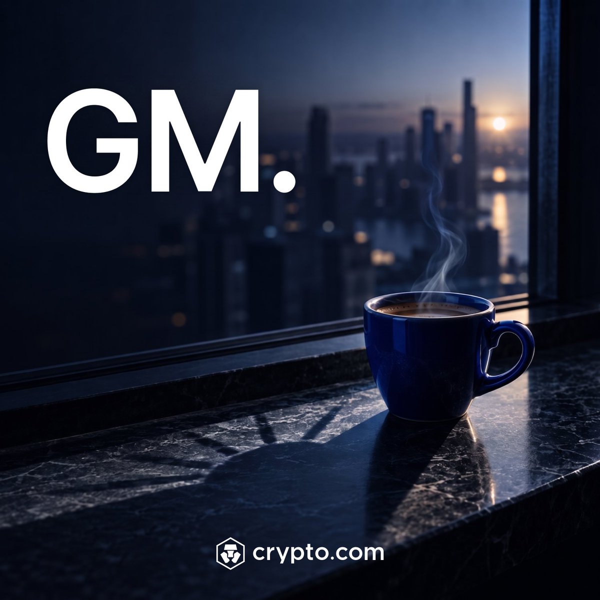 cryptocom's tweet photo. GM. First coffee, then check the portfolio. https://t.co/MDToPT1EKk