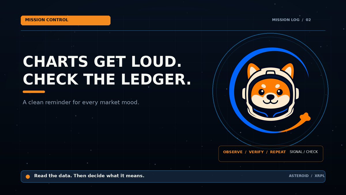 asteroid_xrpl's tweet photo. Bull market brain: “What if it keeps going?”

Mission control brain: “What does the data actually say?”

Keep your bearings. Read the signal before you react.

#AsteroidXRPL $XRP #XRPL https://t.co/9ndSsSZ0Ra