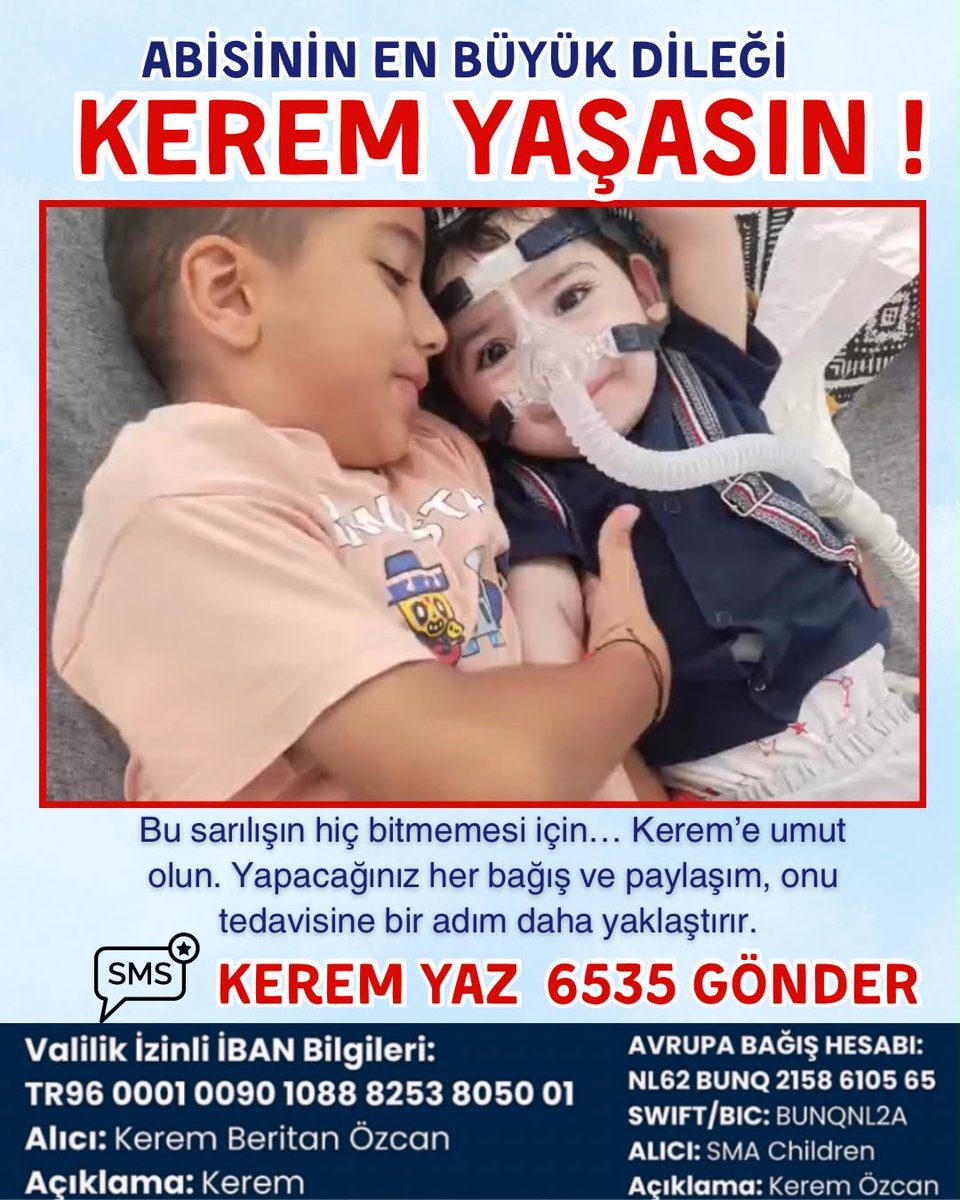 sma_keremozcan's tweet photo. Kerem artık abisiyle daha çok oyun oynamak, sarılmak ve birlikte büyümek istiyor. 🥺
Bu sarılış hiç bitmesin diye Kerem’e umut olalım. 🙏🏻
#deprem #sallandık #OkullarMezarOlmasın
#şanlıurfa #elazığ #KUYAS
#perşembe #MebAileyiYOKsaydı
#BugündenSonra https://t.co/abTYrYtQCR