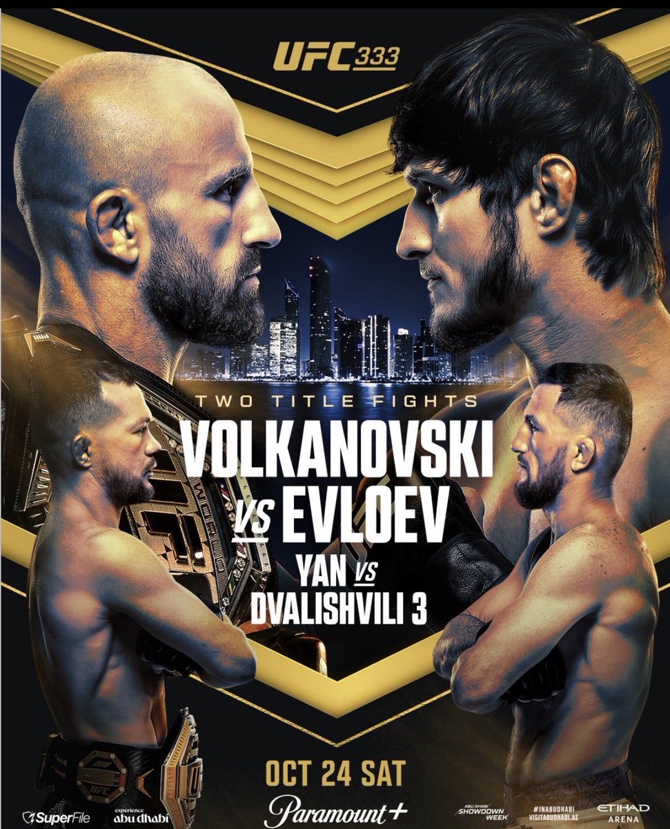 UFCNooMercy's tweet photo. 🚨🚨🚨🚨🚨
بوستر #UFC333 الرسمي

اراها لموفسار وبيتر يان https://t.co/LScBpkH7xb