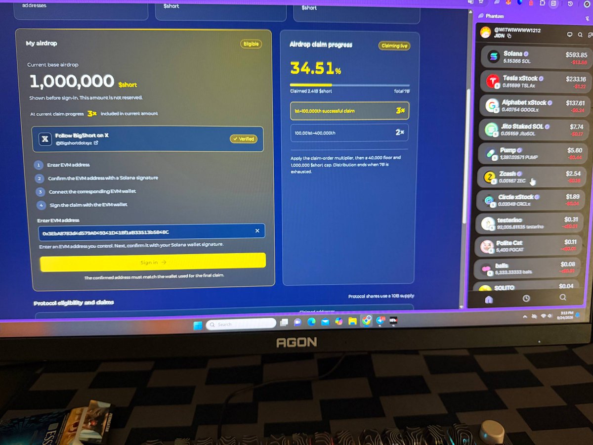 ctrnoiz09's tweet photo. How many dollars is this, guys?
I tried claiming from one of my wallets and got a huge amount.

Claim $Short @Bigshortdotxyz 
https://t.co/T86vYdmyJA https://t.co/RildARljRj
