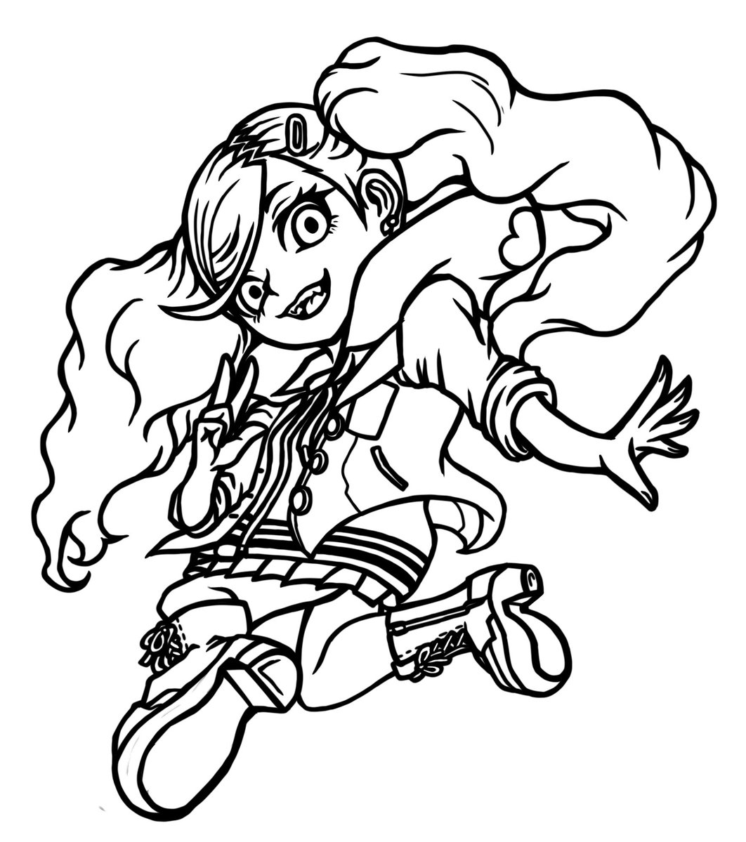 sakupanda4's tweet photo. ペルソナ5高巻杏　線画
集中力無くて複数の絵を少しずつ進めてます https://t.co/3wyiSXYPpD