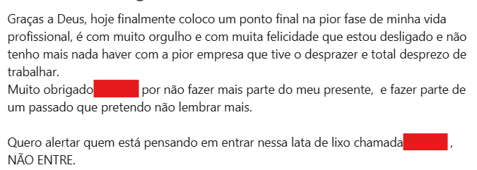 m4rri4nne's tweet photo. Acordo, abro o Linkedin, vejo esse lindo texto de despedida de um funcionário e meu dia fica melhor https://t.co/8px8Al4LsY