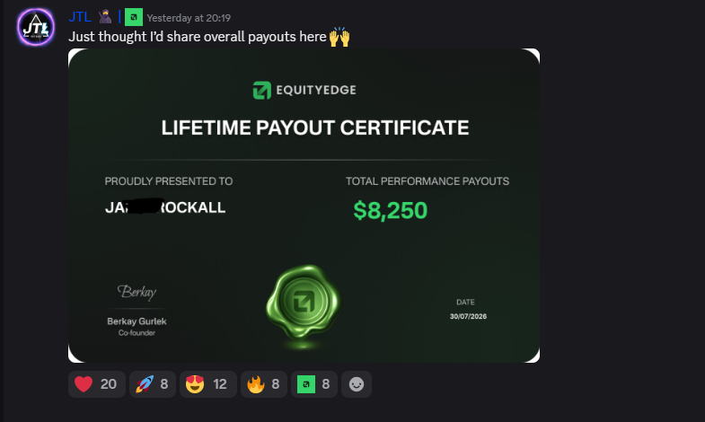 EquityEdgeUK's tweet photo. Equity Edge Traders Getting Paid Daily 💸🚀

💸$8,250 to JTL
💸$5,252 to Harrish
💸$2,548 to David
💸$2,032 to Chadcol

To see more join our discord 💸⭐️ https://t.co/PKEDcmAc0C
