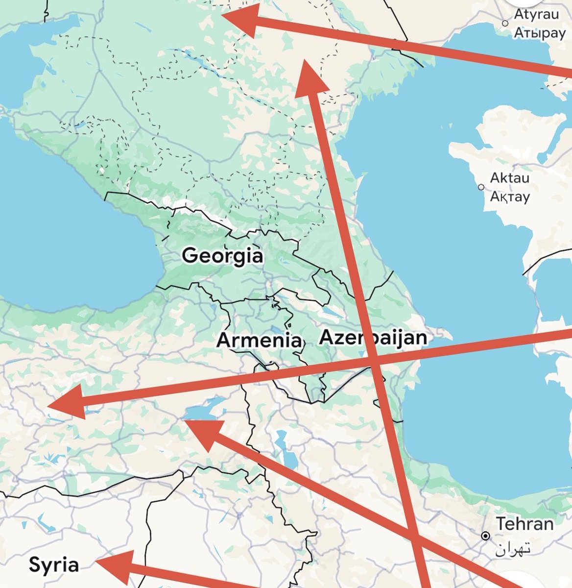 SamuelJsdv's tweet photo. Caspian and complexity of multi-corridor bargaining. 

EU 🇪🇺 &amp; Türkiye 🇹🇷 favour cross-Caspian #MiddleCorridor while US 🇺🇸 re-opens TRIPP, but Iran 🇮🇷 war keeps options open from Gulf into Europe alongside potential Central Asia-Russia route &amp; possible Middle East passages👇 https://t.co/lu3e9ATFcc