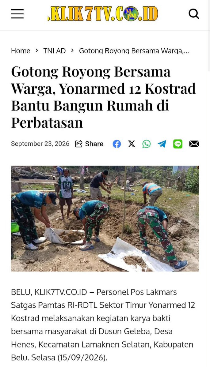 RaniaSalsa29's tweet photo. Utk TNI, melindungi keutuhan negara dan meningkatkan kesejahteraan rakyat adalah dua hal yang saling melengkapi.
Nyata Langsung Dirasakan https://t.co/qNGowRKT2k