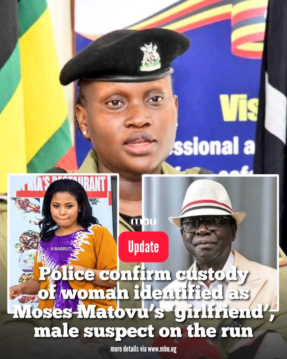 MBU's tweet photo. Kampala Metropolitan Police (KMP) spokesperson SP Racheal Kawala has confirmed that police are in custody of a woman they identify as the late Moses Matovu’s girlfriend to assist with the ongoing investigations.

SP Racheal Kawala, in a statement, revealed that Matovu visited his girlfriend’s residence in Kibuli at 5:30 am where he was confronted by another man who is also alleged to have previously been in a relationship with the same lady.

Police confirm that the male suspect fled the scene and is yet to be arrested, but the lady is in their custody to help with the ongoing investigations.

More details: https://t.co/Y1v6MoW5sB