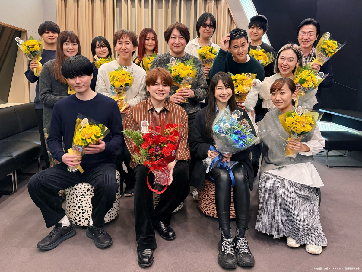 denkimokuroku's tweet photo. ＼最終回直前―！／
とっておきの集合写真をお届けします📸💡

作品をお楽しみいただいている皆さま
ともに挑戦してくださったキャストの皆さま
本当にありがとうございます！

TVアニメ『二十世紀電氣目録-ユーレカ・エヴリカ-』は、いよいよ最終回を迎えます。
ぜひ最後までお楽しみください！

第13話「望む未来へ」
9/27(日)23時からTV放送＆Netflix配信！

#二十世紀電氣目録
#ユーレカエヴリカ
