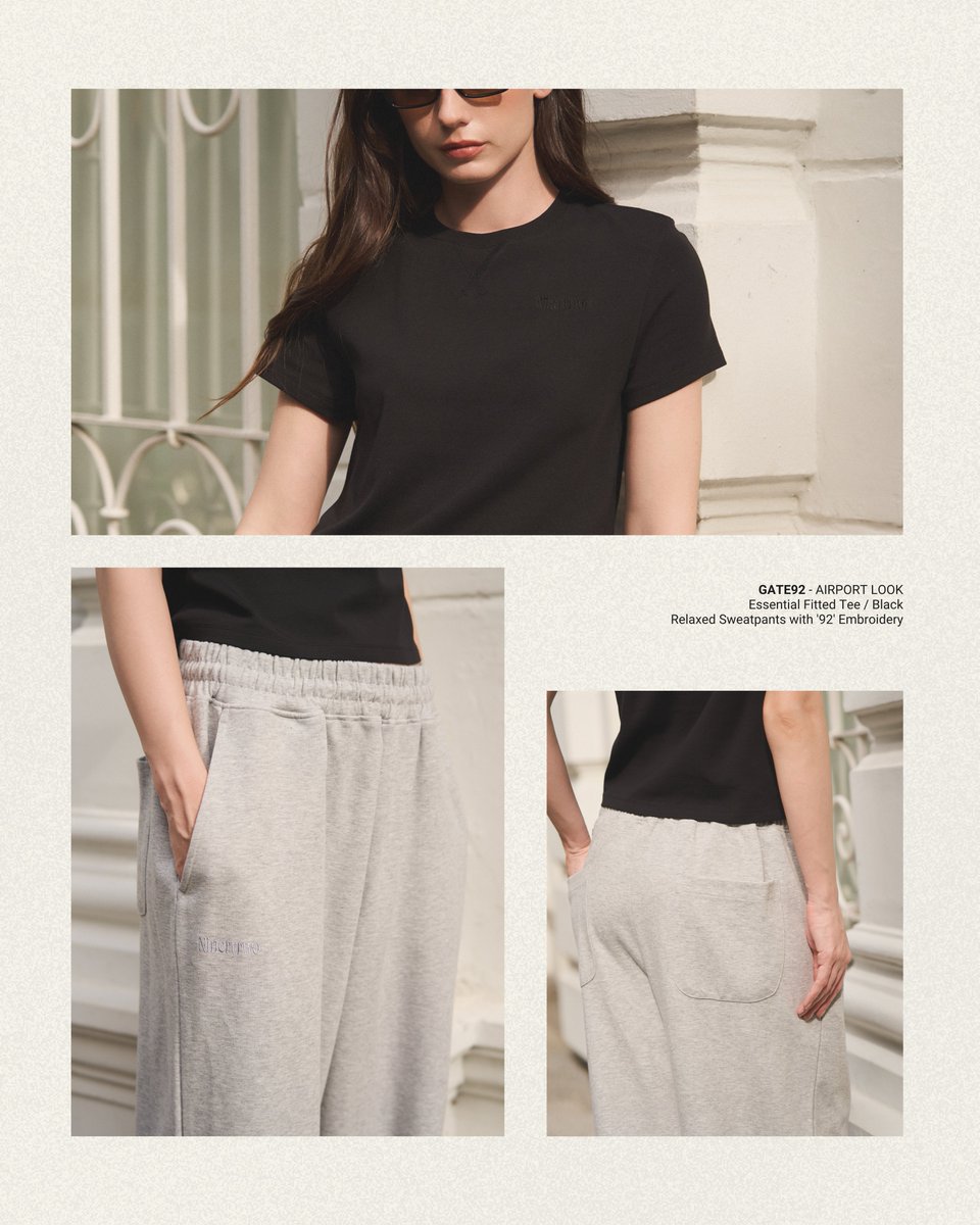 ninetytwo_th's tweet photo. Next destination : Gate 92 
A collection made for wherever the day takes you.
Comfortable, effortless, and ready for the journey ahead.

Gate 92 Tee — Black , Grey , White
Gate 92 Sweatpants — Grey

Launching on 27 SEP 2026 at 10:00 AM (TH)
Available exclusively on LINE Store & 92 Website
🛒 Click the link in bio at @ninetytwo_th 

#NINETYTWO #GATE92