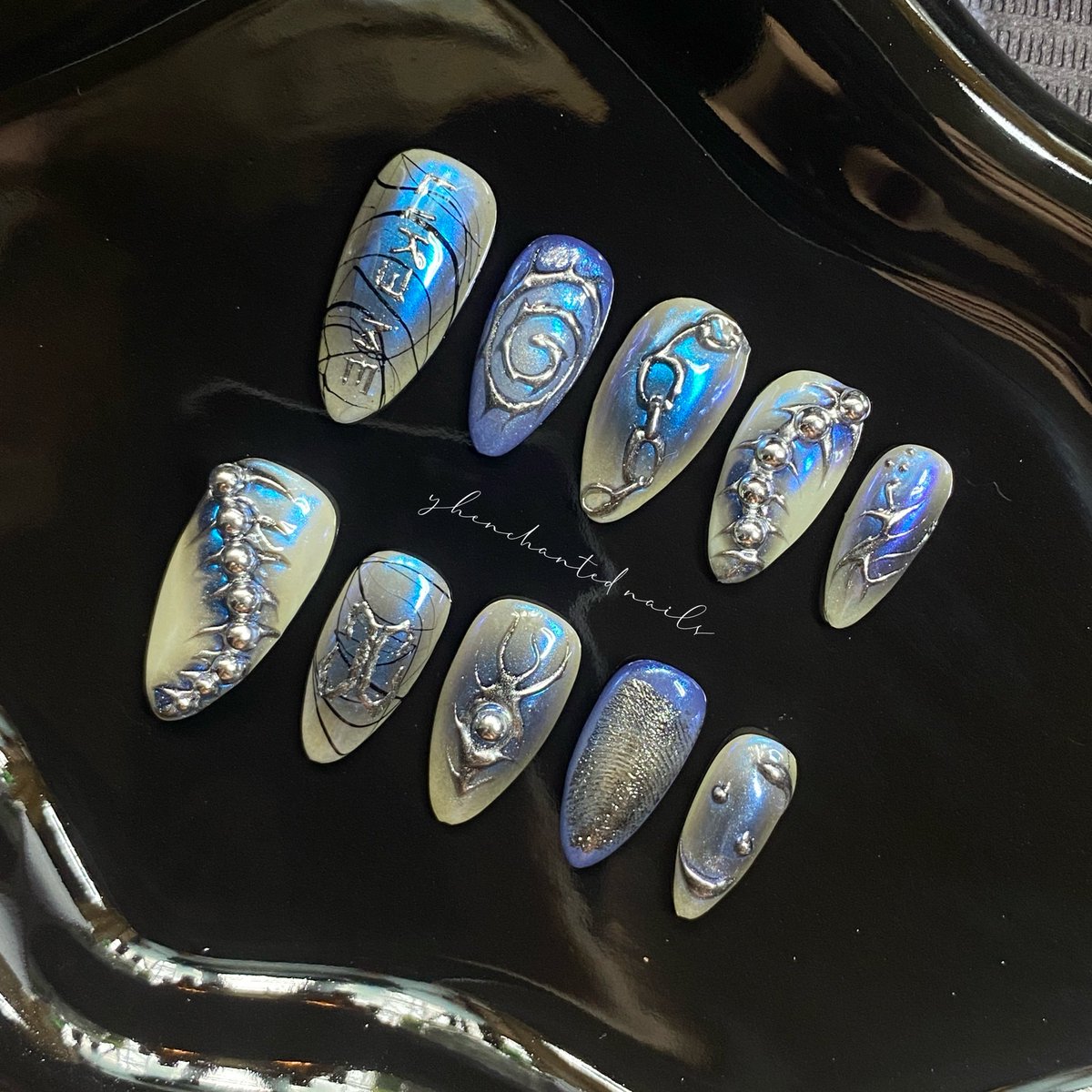 yhenchanted's tweet photo. JOSH ‘LIKE ME’ inspired nails 🫆

#JCLikeMe #JoshCullen https://t.co/w30QIUE0MB