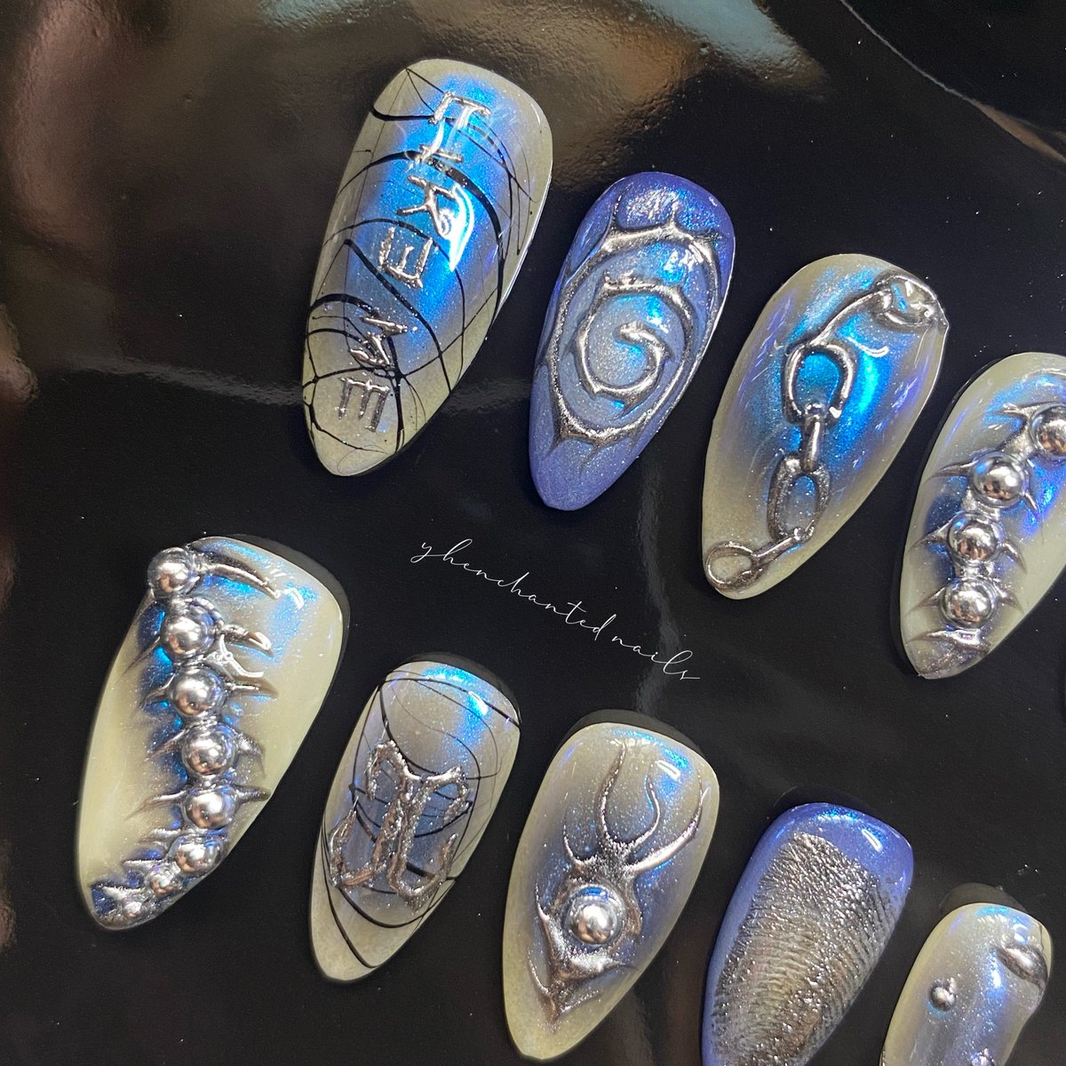 yhenchanted's tweet photo. JOSH ‘LIKE ME’ inspired nails 🫆

#JCLikeMe #JoshCullen https://t.co/w30QIUE0MB