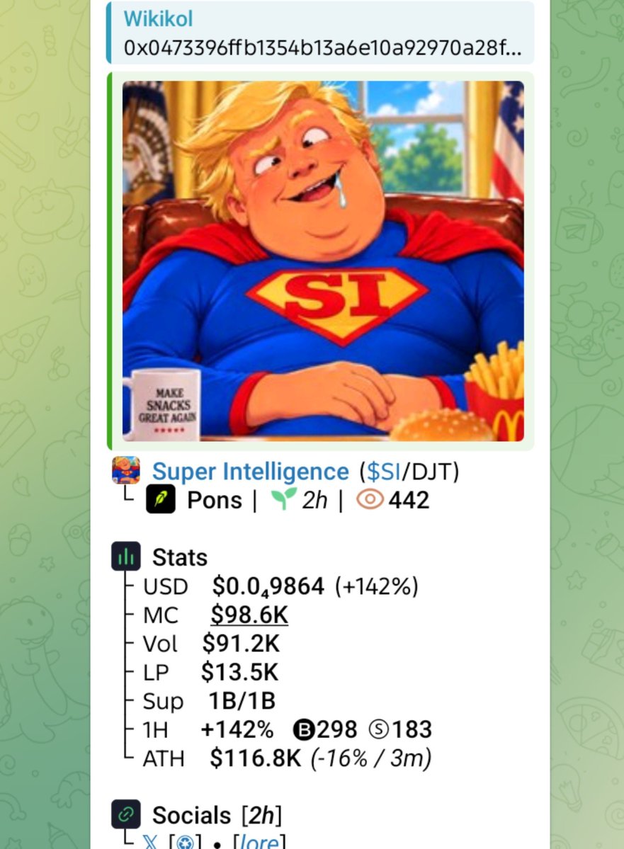 WikiKol1's tweet photo. Watch your entry on $SI
CA
0x0473396ffb1354b13a6e10a92970a28fe86bdf22
#SMNO #CRYPTOAI #CRYPTOCLARITYACT #MEMECOIN https://t.co/H1Jn0WeGs7