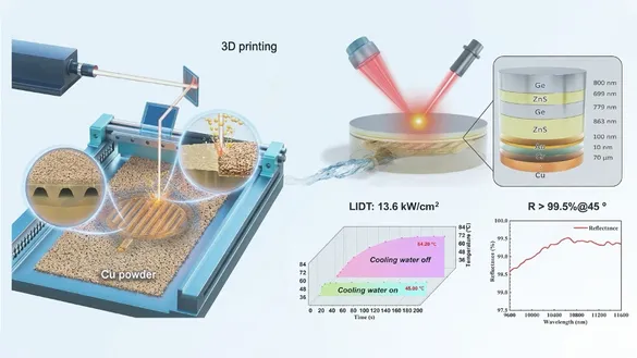 OptoElectronAdv's tweet photo. #OEA_highlight 3D-printed copper water cooling system assisted fabrication of 10.6-μm high-power CO2 laser resistance reflectors https://t.co/GRQriPU4Jo... by Prof. #Xinbin_Cheng @Tongji_Uni #3D #printing #cooling_system #surface #reflective #coating #thermal #laser https://t.co/yp6VqcxHpm