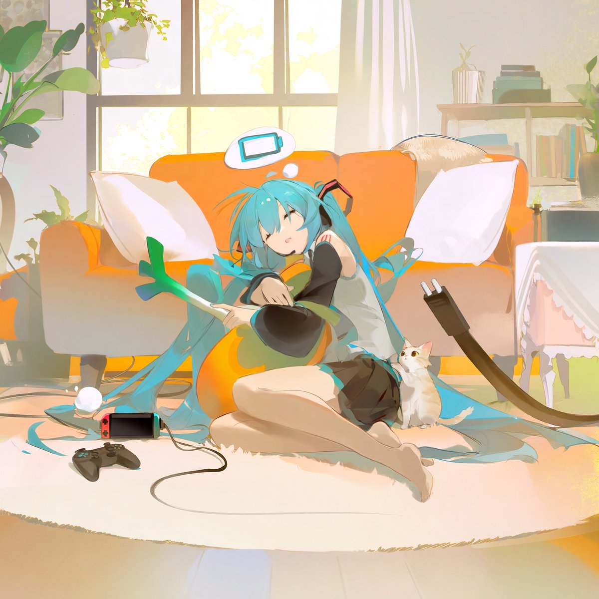 lulumiwhite's tweet photo. 🪫

#初音ミク　#PixAITsubakiV3 https://t.co/t59cXfwbcf