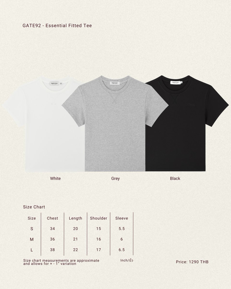bee_nidarat_'s tweet photo. Next destination : Gate 92 

Gate 92 Tee — Black , Grey , White
Gate 92 Sweatpants — Grey

Launching on 27 SEP 2026 at 10:00 AM (TH)

#NINETYTWO #GATE92
#srchafreen #FreenSarocha https://t.co/Gk1lKtJSsd