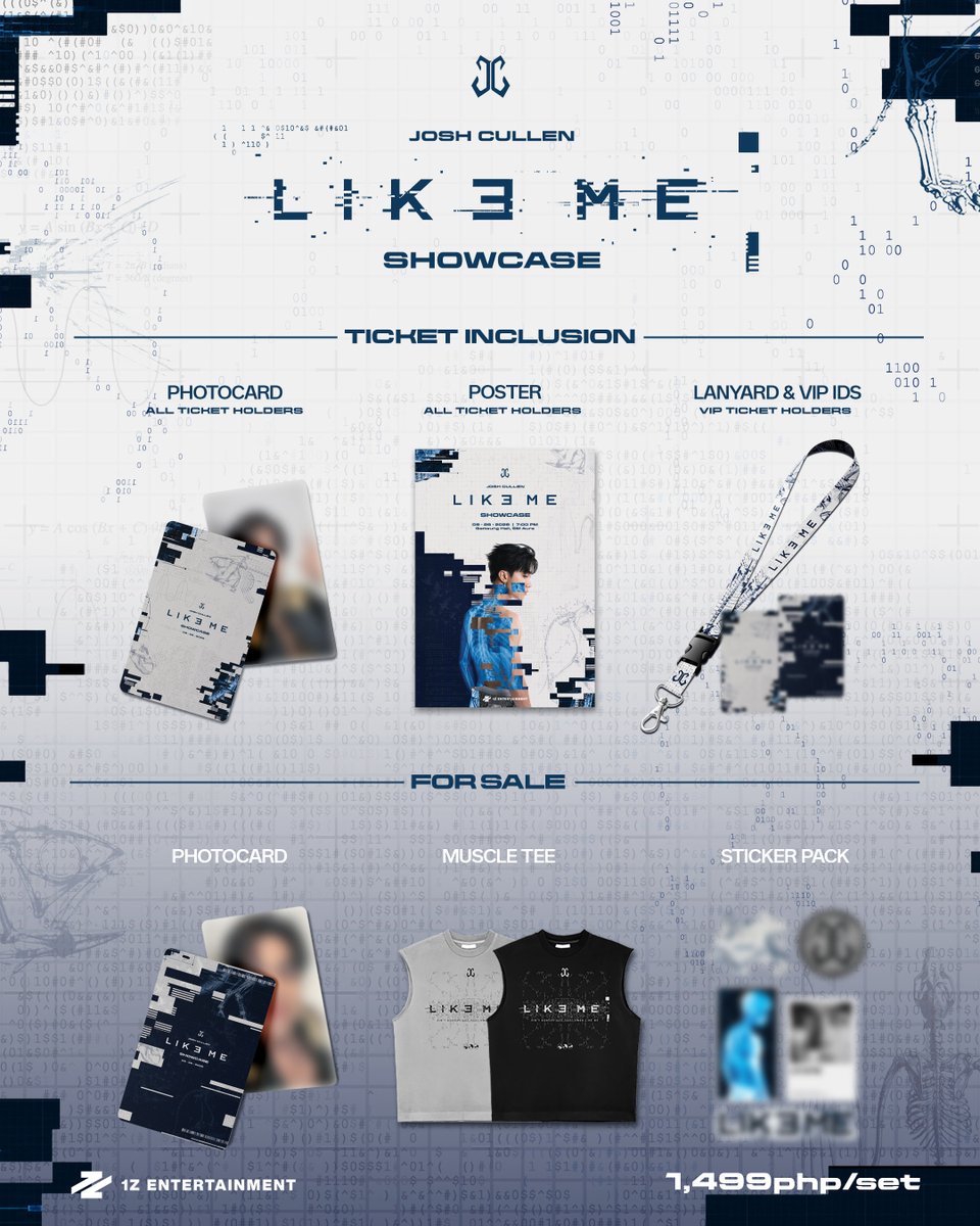 1zentertainment's tweet photo. Complete your JOSH CULLEN LIKE ME experience with these exclusive pieces π«
See the official showcase ticket inclusions and get your hands on the exclusive merch!
#1ZEntertainment #JOSHCULLEN #JCLikeMeShowcase https://t.co/wy9Oc25zEt