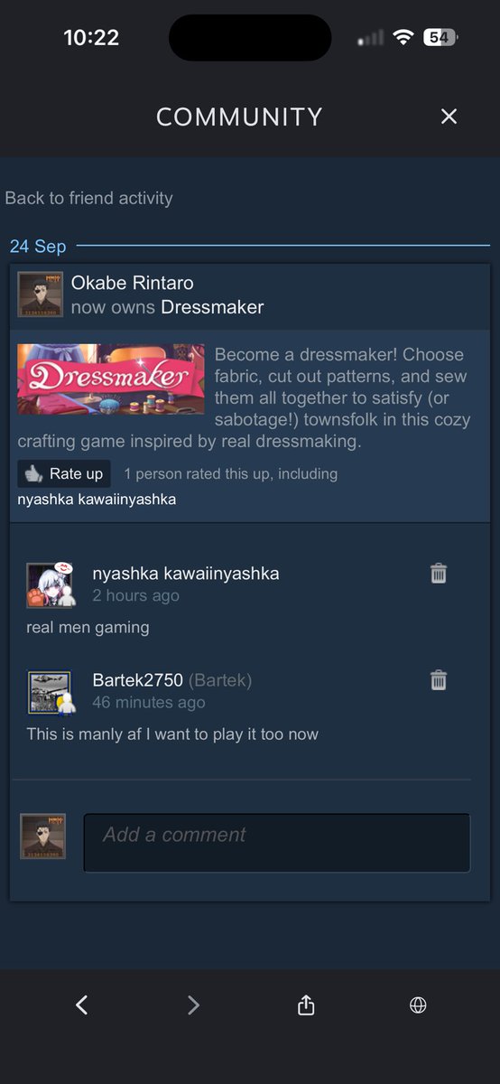 Okabe_Rintar0IF's tweet photo. i forgot people can see what i buy on steam https://t.co/eJBvZKVBhp