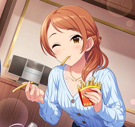 cyde_sx's tweet photo. マジで千早じゃねーか

あ、あとシンデレラガールズにはポテトが好きなアイドルがいるんですよ
北条加蓮ちゃんっていうんですけど https://t.co/9gVcMQmkAp