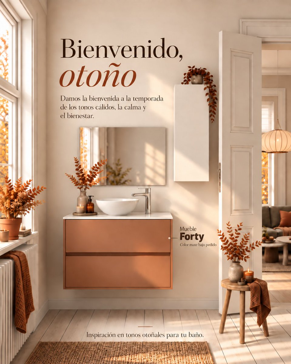 TorviscoGroup's tweet photo. El otoño también transforma el baño. 🍂

Llegan tonos más cálidos, envolventes y naturales, capaces de cambiar por completo la sensación de un espacio.

6 propuestas distintas, pero con algo en común: calidez, personalidad y estética acogedora.

Más info: https://t.co/bvGasj1JJL https://t.co/2vd1hJY2ok