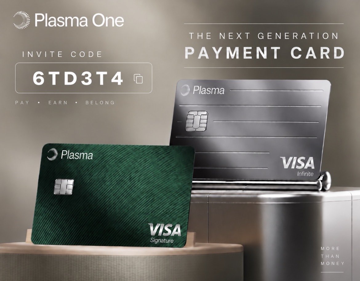 saipon0x's tweet photo. Plasma One 的优势 🚀

Plasma One 最大的优势在于与 Plasma Network 的垂直整合。区块链、Visa 卡、法币出入金以及转账全部构建于同一生态系统，带来无缝的用户体验。

对于希望将稳定币用于日常消费的人来说，它是目前完成度非常高的解决方案之一。

7 大亮点

1️⃣ 最高 4% 返现

Lite 2%、Core 3%、Platinum 4%，奖励以 XPL 发放。

2️⃣ 余额最高可享 6% 收益

闲置稳定币可存入 Earn Vault，在消费前持续获得收益。

3️⃣ 近乎零手续费转账

通过 Plasma Network，可快速、低成本发送 USDT 等稳定币。

4️⃣ Visa 覆盖 180+ 个国家

支持 Apple Pay 与 Google Pay，线上线下均可使用。

5️⃣ 偏向自托管设计

资产由用户本人持有，相比传统交易所卡更具透明度。

6️⃣ AI 订阅福利丰富

Core 提供 ChatGPT Go 福利及符合条件 AI 支付 5% 返现，Platinum 还覆盖 Claude Pro 等服务。

7️⃣ 推荐奖励

Lite 可获得 0.25%，Core 与 Platinum 可获得 1% 推荐奖励。

⬇️ 欢迎使用我的邀请链接加入 ⬇️
https://t.co/mWbCGV8TCE
Invite Code【6TD3T4】
（使用我的邀请链接，我可能会获得奖励。）

⚠️ DYOR（请自行研究） ⚠️

以上内容仅代表个人研究与观点，不构成任何投资建议或产品推荐。请自行研究并独立做出判断。

💟 如果这篇内容对你有帮助，欢迎 关注、点赞并转发！