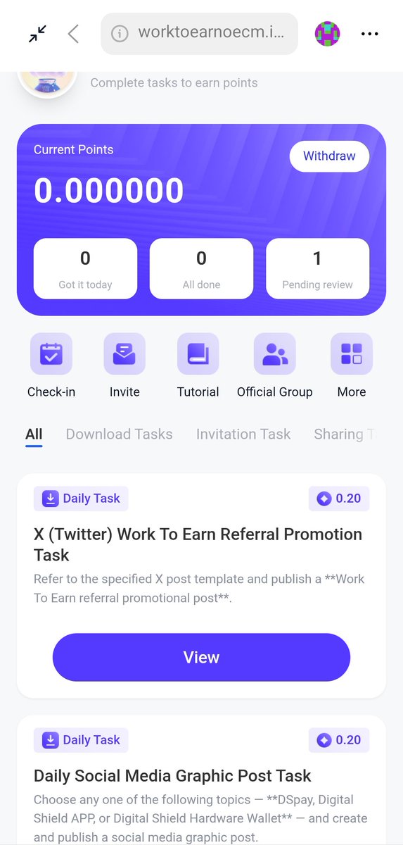 Arisetushar's tweet photo. 🔥 The Work To Earn Referral System is LIVE!

💰 1 Point = 1 TRX

🚀 Withdraw with just 2 Points!

👥 Invite + Check In + Complete Tasks

Earn Points every day and keep accumulating TRX!

👇Join Work To Earn Now 
https://t.co/Wac7GARKG3

#WorkToEarn #TRX #Web3 #Airdrop #Crypto https://t.co/RES2QDexCH