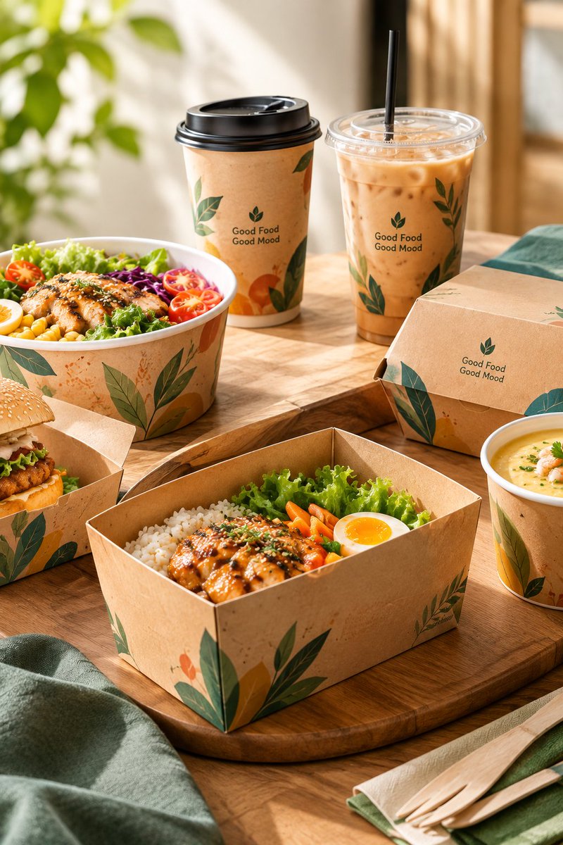 BungkusGo's tweet photo. First impression makanan bukan masa suap pertama. Kadang-kadang packaging dulu yang customer nampak. 👀 So… biar packaging pun buat kerja dia. 📦 https://t.co/yKuC8IGEWA
