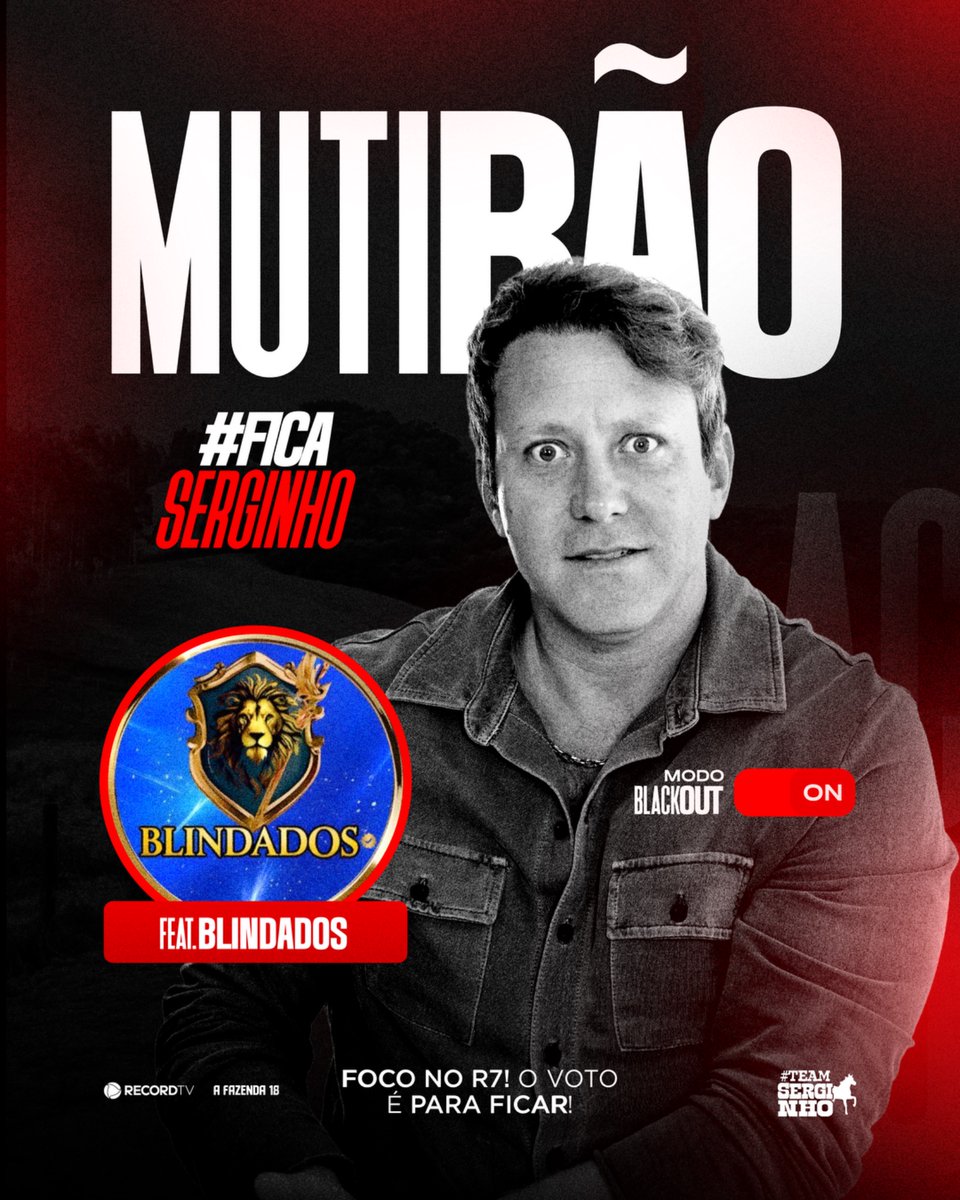 euserginho_'s tweet photo. 🐴 MUTIRÃO FEAT. @BLINDADOSYES INICIADO! 🐴

🗳️ A cada 10 votos comentem um emoji ou uma palavra nesse tweet.

⏰ ENCERRA ÁS 03H

🚨 O voto é pra FICAR, votem no SERGINHO! #FicaSerginho #AFazenda18

🔗: https://t.co/LOh6PS8XlU https://t.co/8lD1ALgwfh