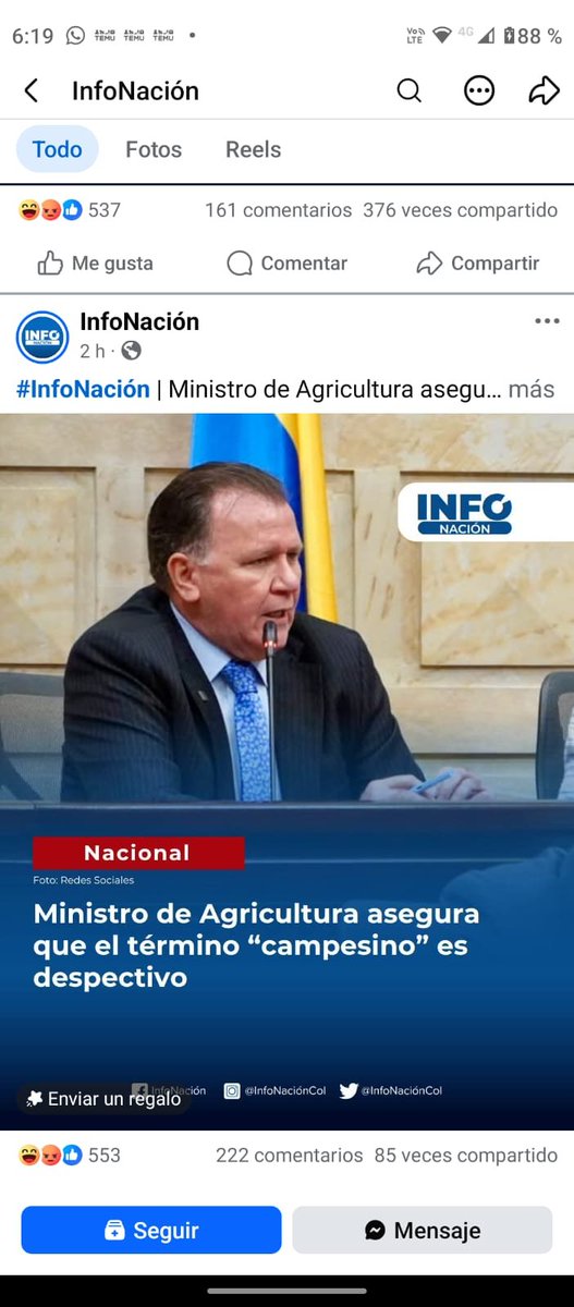 RuraliaUrbana's tweet photo. A retractarse mezquino ser de la Patria Milagro, al frente de @MinAgricultura, con el Campesinado: Campesinas y Campesinos Colombianos !!
Respete.
@RELE_CIDH https://t.co/f5LncsnUHs
