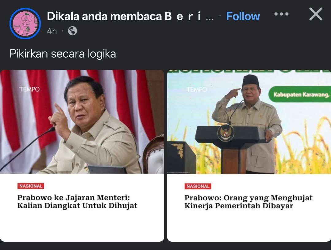 heywannaknoww's tweet photo. berlogika ala prabowo https://t.co/DJFQnJH1At