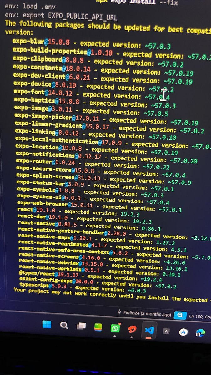 Fio_fio_24's tweet photo. Hey tech experts I need ur help especially if u know expo well

I just updated my expo with “npx expo install -–fix” and then I started noticing some UI/UX problems like the card in my cart page look how deformed it is, it wasn’t like that before

So is this caused by the update? https://t.co/ZeljBENEKR