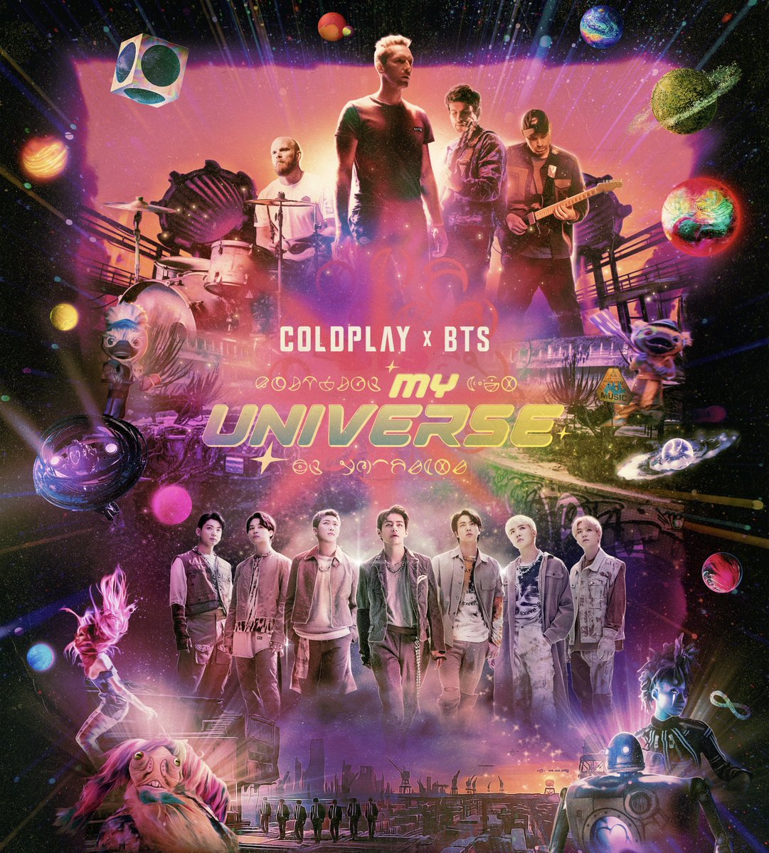 PopBase's tweet photo. 5 years ago today, Coldplay and BTS released ‘My Universe.’ https://t.co/pkif58gMyX