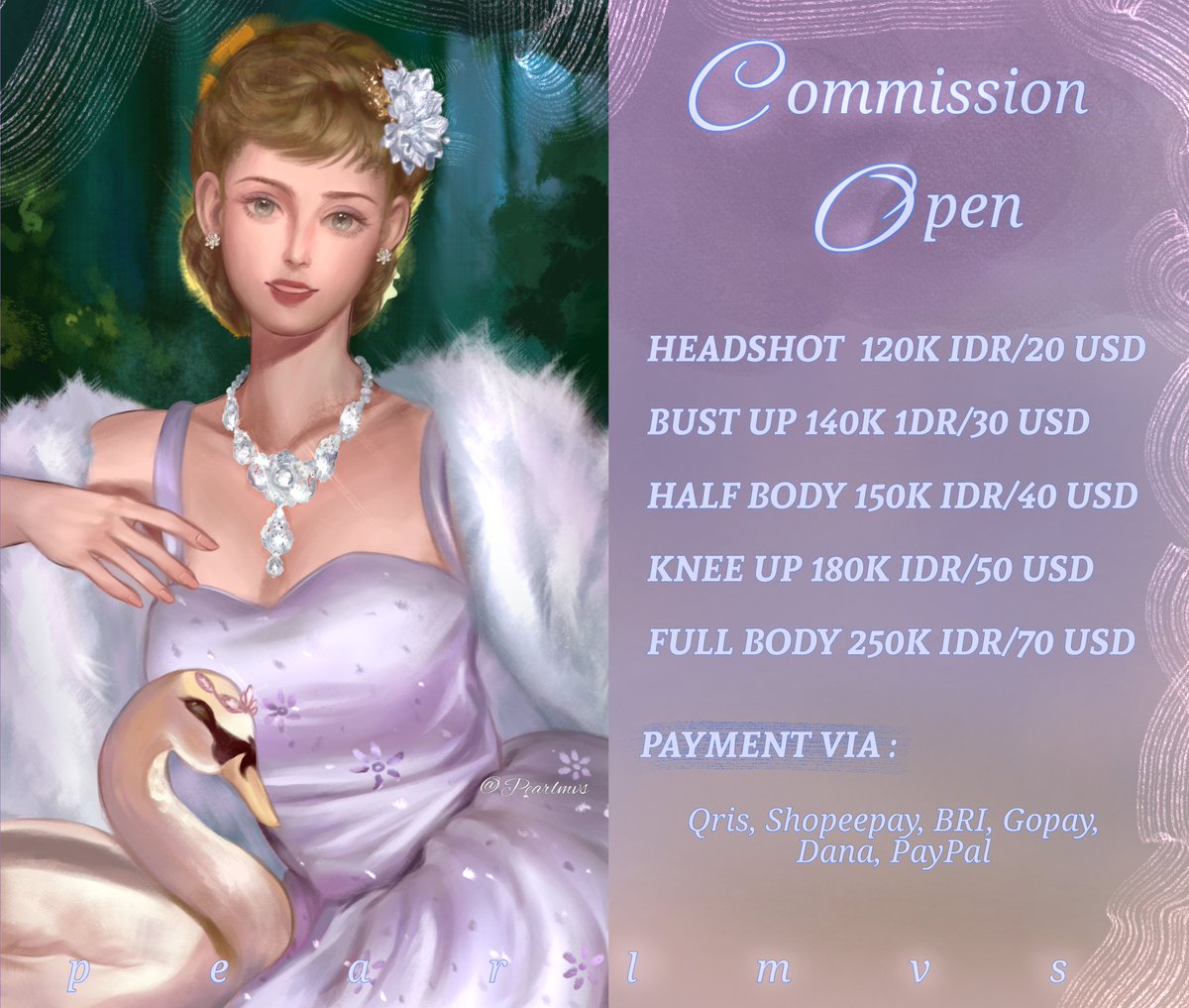 Pearlmvs's tweet photo. Likes and RTs are very appreciated🙌🏻💗

Open commission for LOCAL &amp; INTER
Feel free to DM me if you're interested!!📩💌 Please check the replies below for more information, and read carefully.

Mention after DM for a faster response!

#commissionopen #zonauang #art https://t.co/0bEAYyU7Za