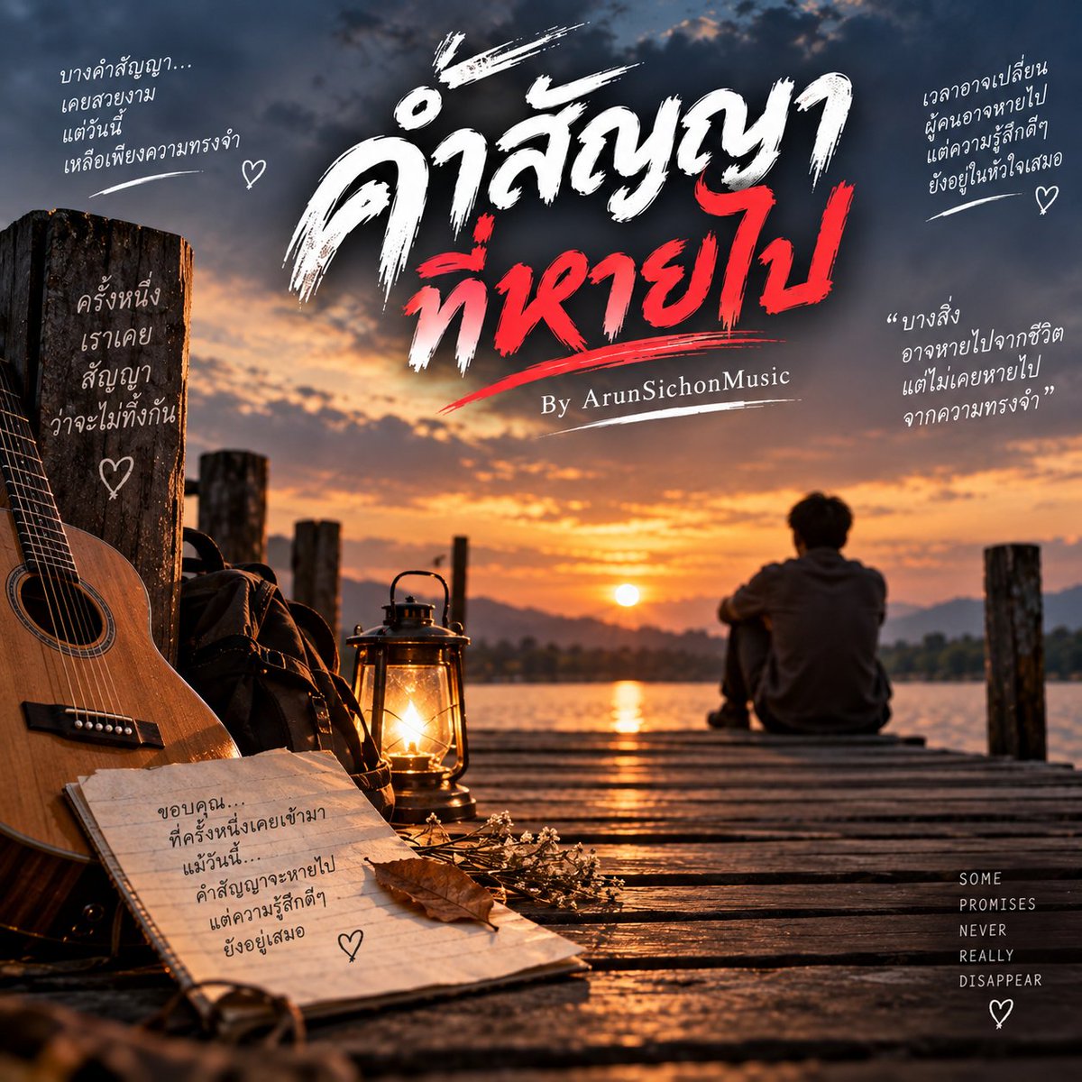 Arunsichon's tweet photo. Pre-save my new single "คำสัญญาที่หายไป" on Spotify: https://t.co/jRKVAji0C0 (powered by @distrokid) https://t.co/o3U6xyzVre