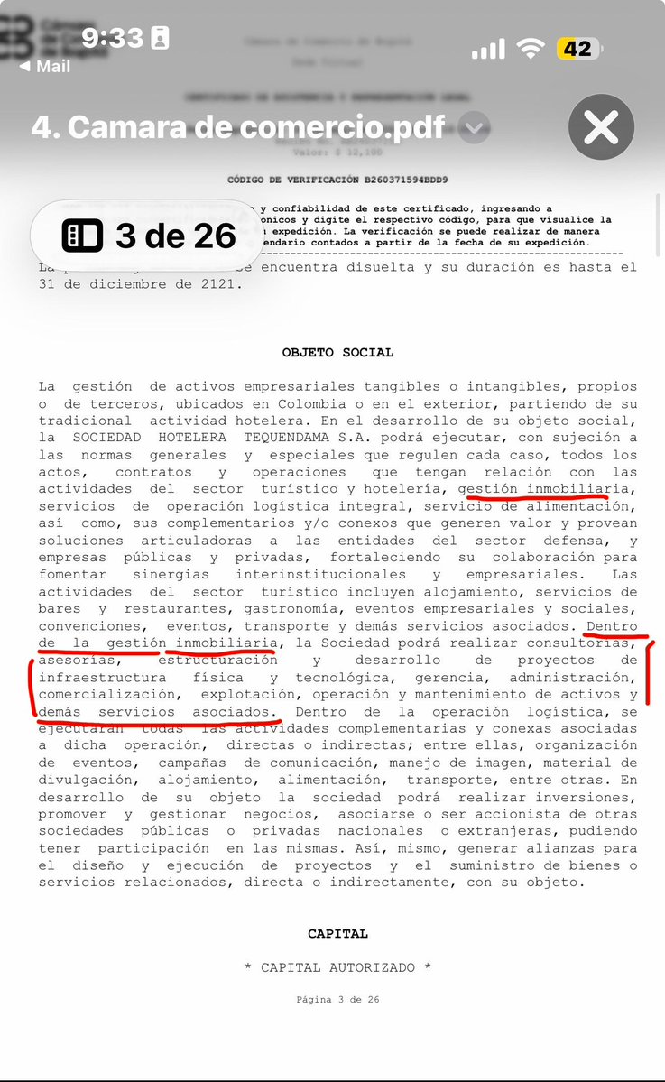 ANAMILEMEJIA's tweet photo. Cordial saludo respetado Periodista Melquisedec Torres:
Frente a su publicación sobre el contrato interadministrativo entre la Defensa Civil Colombiana (DCC) y la Sociedad Hotelera Tequendama S.A (SHT), presento precisiones verificables, con soportes. Mis actuaciones han sido transparentes y están documentadas y a disposición de los organismos de control.
Objeto social: Anexo el certificado de existencia y representación legal de la Cámara de Comercio de Bogotá, el cual incluye expresamente la estructuración, desarrollo, gerencia y administración de proyectos de infraestructura física, con soluciones para entidades del sector defensa (como la DCC). Autorización que también se encuentra en los estatutos de SHT.
Naturaleza del contrato: Es un contrato interadministrativo entre dos entidades del Estado. Los recursos no son un pago libre a Tequendama: se administran en una cuenta exclusiva del contrato y sus rendimientos financieros se reintegran al Tesoro Nacional.
Fechas: El contrato se firmó en el mes de julio de 2026 debido a la restricción de Ley de Garantías, no obstante, estos recursos obedecen a un planeamiento previo de los proyectos de inversión del cuatrienio, que inclusive, contempla la última asignación de recursos del proyecto de MOCOA autorizado mediante CONPES 3904, aprobado en 2017 para la reconstrucción de Mocoa tras la tragedia ocurrida ese mismo año.
De otra parte, entregué la Dirección el 20 de agosto de 2026 [Decreto 1268 del 20 de agosto de 2026]. A esa fecha no se había girado ningún recurso. Las facturas (fechadas 25 y 26 de agosto) y la certificación de recibo a satisfacción que menciona de fecha 27 de agosto, no ocurrieron durante mi gestión; por lo que no me puedo referir al respecto, el nuevo director fue nombrado por Decreto 1322 del 26 de agosto.
El comité mencionado no actúa bajo órdenes de la Dirección. Es un comité operativo interdisciplinario, creado precisamente para garantizar la transparencia y el buen uso de los recursos del contrato, este comité revisa de forma autónoma los avances y aprueba cada pago que sale de la cuenta del contrato.
Respeto profundamente la labor periodística y el control ciudadano. Por lo cual, lo invito a usted y a la ciudadanía a revisar estos soportes antes de formarse un juicio basado en afirmaciones inexactas; enviaré una solicitud formal en ese sentido al Señor Periodista. Mi actuar siempre ha sido transparente, actúo en coherencia con mis principios y valores. Estoy a disposición de la Procuraduría y la Contraloría.

Ana Milena Mejía Zapata
Exdirectora General, Defensa Civil Colombiana