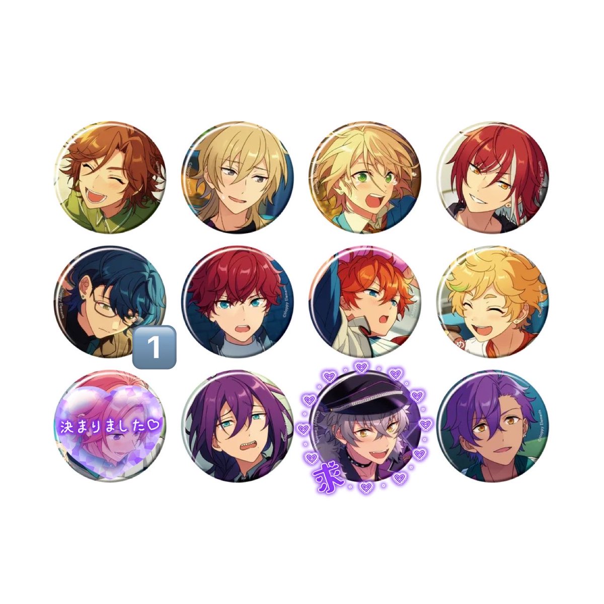 78Syk's tweet photo. 【交換】あんスタ コレクション缶バッジ コレ缶 2026 Sep. i/c各2BOX予約済

譲→斑 薫 藍良 夏目 つむぎ 一彩 スバル 宙 マヨイ アドニス

求→歌詞カード『RAMBLING MOON』・c晃牙>i 晃牙・異種晃牙

⬇️ https://t.co/L0sMtlzJoA