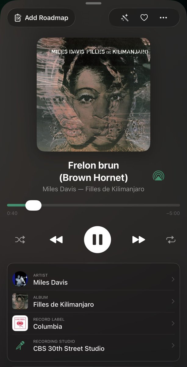 jazzordietrying's tweet photo. Today’s listening: recorded today in 1968. 
You can absolutely hear the shift into his electronic albums - In a Silent Way and Bitch’s Brew. The Harmony and grooves are freer without it veering into “Free Jazz.” 
#jazz #jazztrumpet @milesdavis @herbiehancock https://t.co/jNJeqzvVtD
