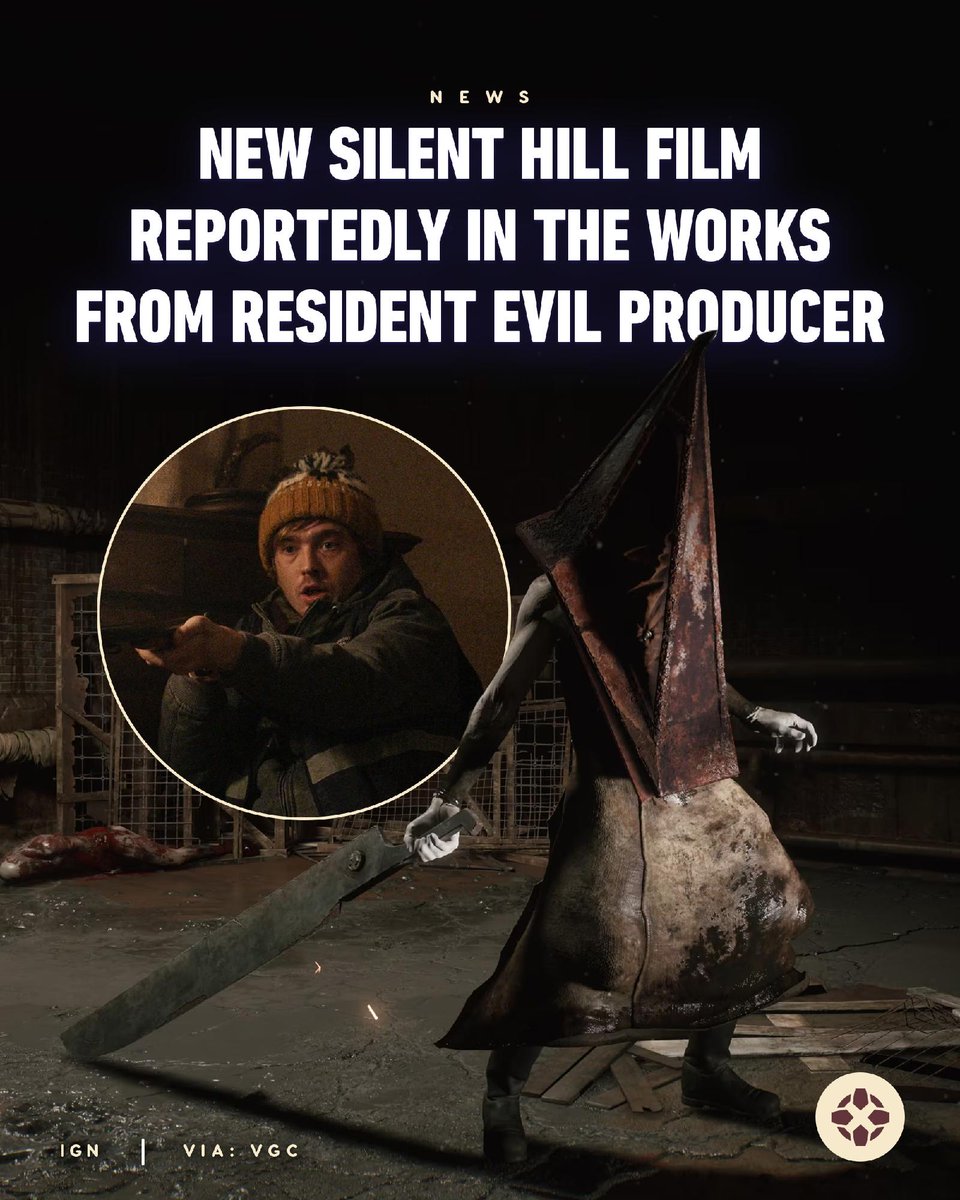 IGN's tweet photo. A new Silent Hill film could be on the way from one of the producers on Zach Cregger's Resident Evil. Would you like to see one of the games adapted or a new story set in the series? https://t.co/ZPTFb5U2q2 https://t.co/SiHOCS3iEG