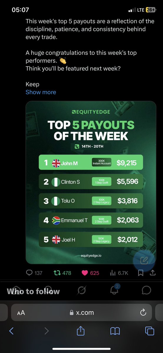 _EzeCharles's tweet photo. @EquityEdgeUK I am in. 
All done and ready to go🔥

Thank you 🫡🫱🏾‍🫲🏽

@fx_eazy @deartrader__ @crt https://t.co/J7we1jrtH9