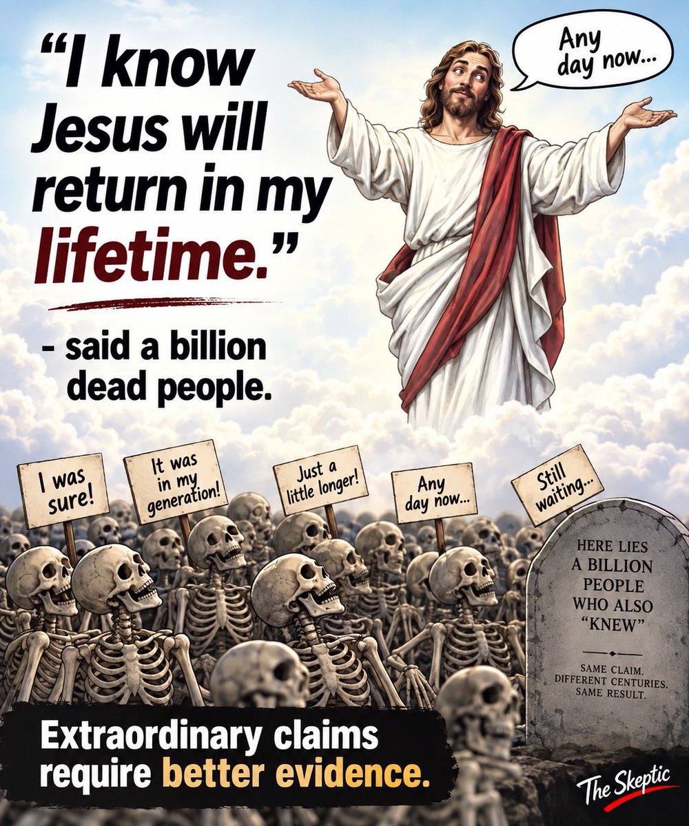 CofveveMatters's tweet photo. @jason_howerton And even though he promised it over 2000 years ago that he was coming soon 

I can tell you that he's coming back!!

He didn't really mean soon.  He just got confused during the ascension and meant to say "many millenia from now"

Maybe John forget spellcheck when he wrote it https://t.co/7YNrHZCQPn