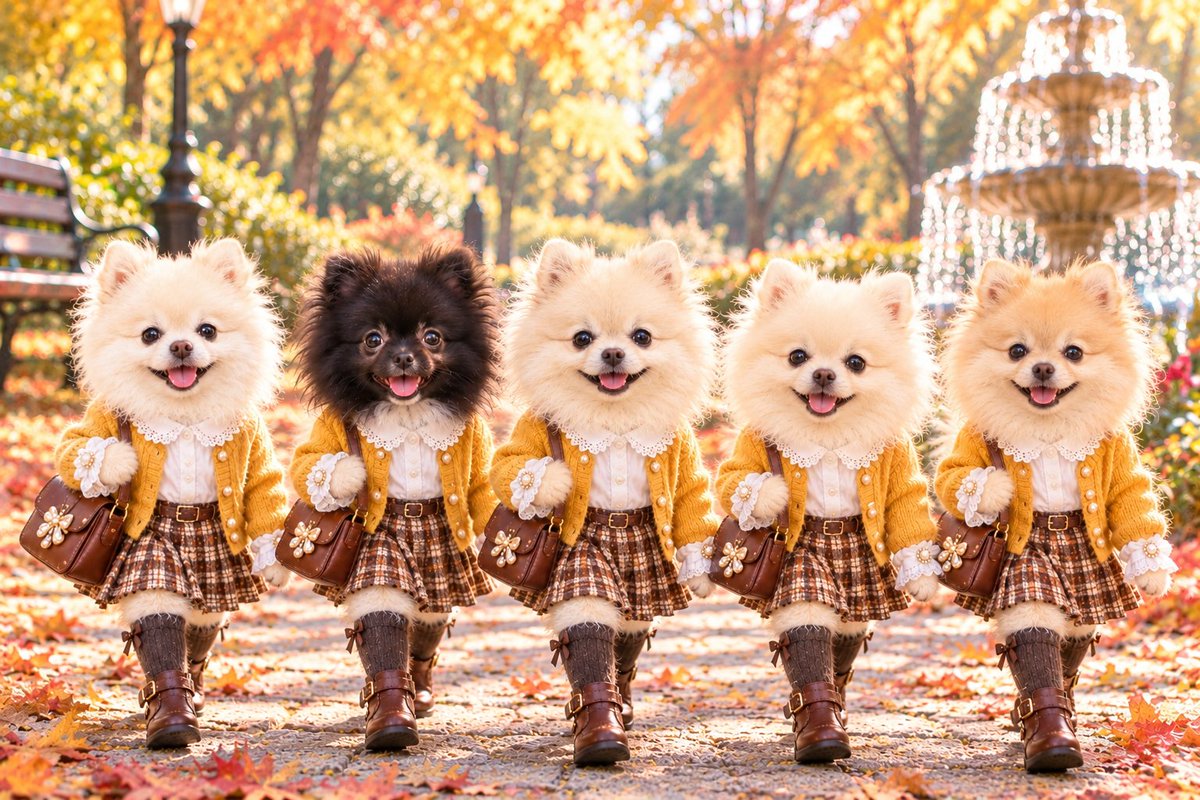 pomemoco777's tweet photo. 秋の公園をオソロのお洋服でお散歩するポメラニアンズ🐶💓🍂
#ポメラニアン #ポメラニアンズ https://t.co/SpHJCXpaVJ
